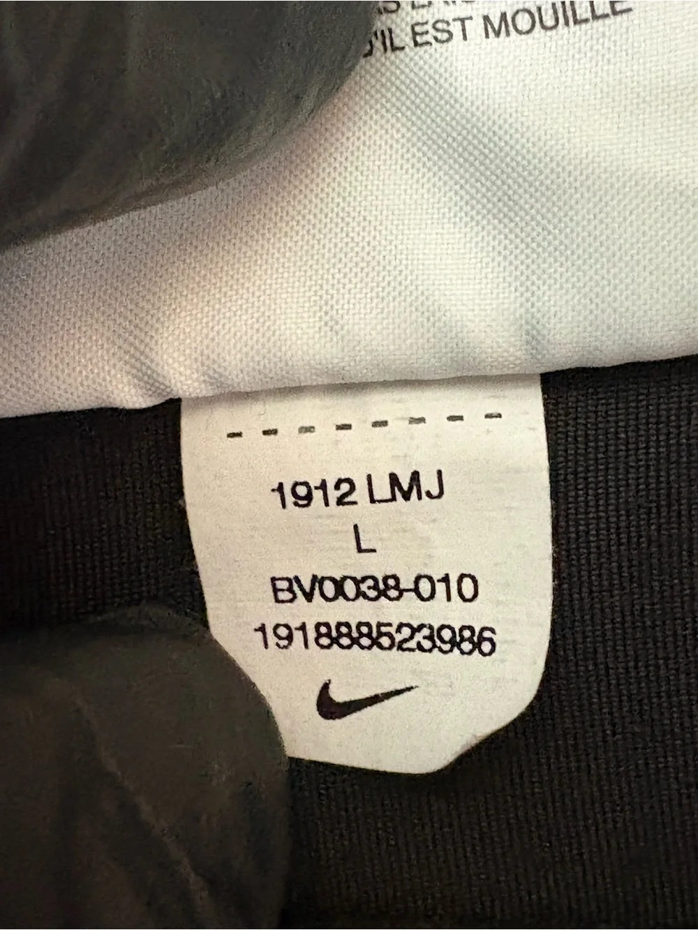 Nike Dri-FIT Women's Black Running Crop Leggings Zipper Pocket Size L